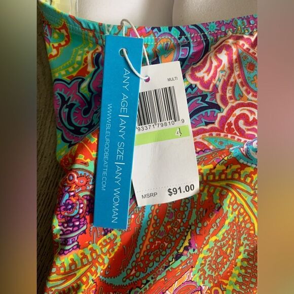 Blue Rod Beattie woman’s swim top with removable straps attached - Picture 3 of 5